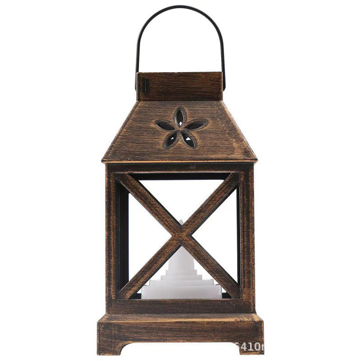 Vintage Lantern with Floral Design