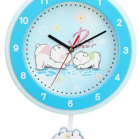 Wall clock with colorful animal design