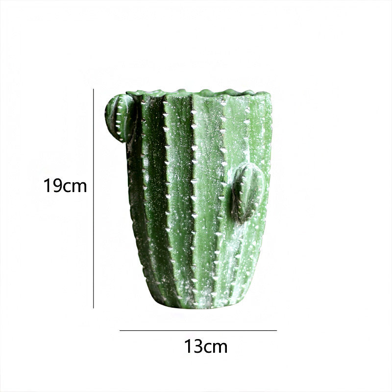 Decorative flower pot in cactus design