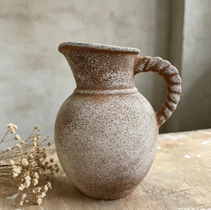 Elegant and Rustic Ceramic Carafe