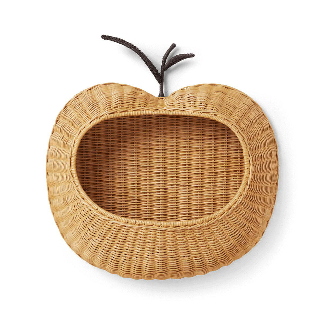 Playful wall basket in pear design