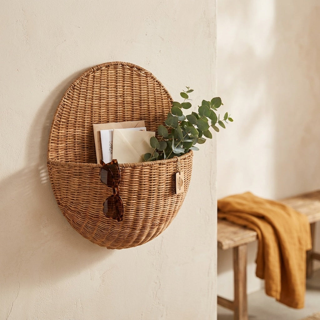 Wall basket for stylish storage