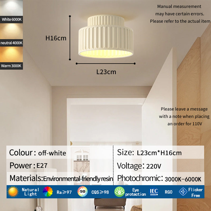 Contemporary ribbed pendant light
