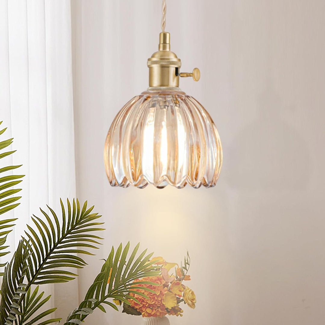 Decorative glass pendant light