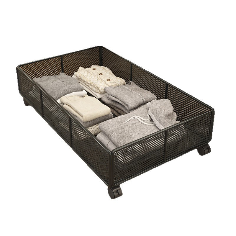Under-bed storage container with wheels