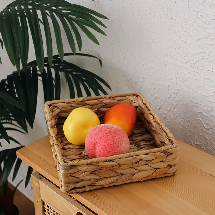 Natural woven storage basket