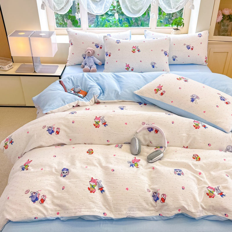 Playful Cartoon-Themed Duvet Cover Set1792692729