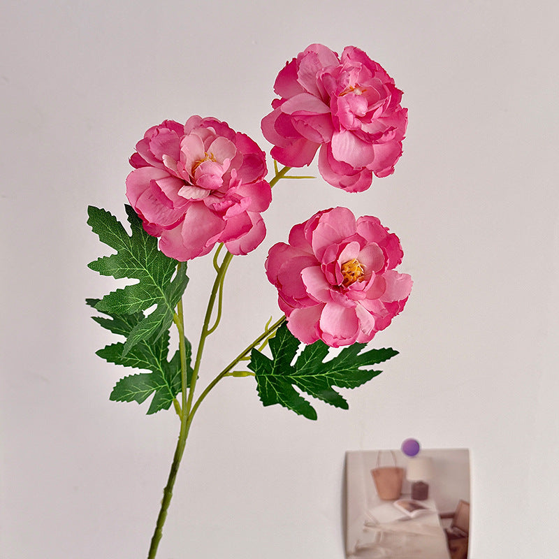 Lifelike Artificial Peony Floral Stem