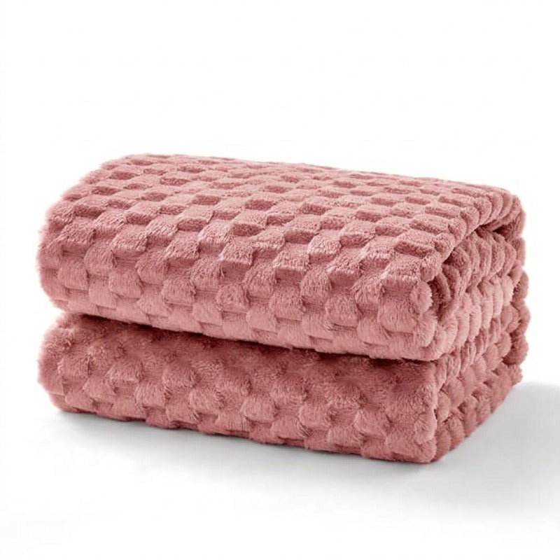 Luxurious Textured Microfiber Throw Blanket