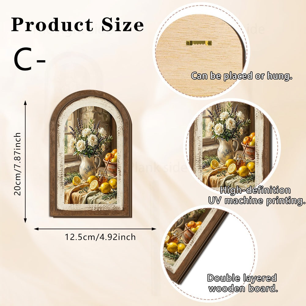 Wall decoration with lemon pattern