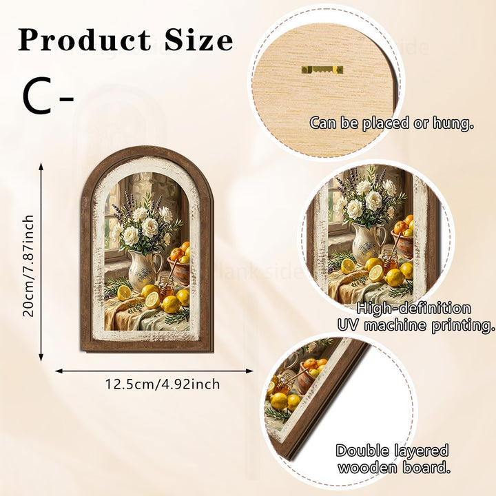 Wall decoration with lemon pattern