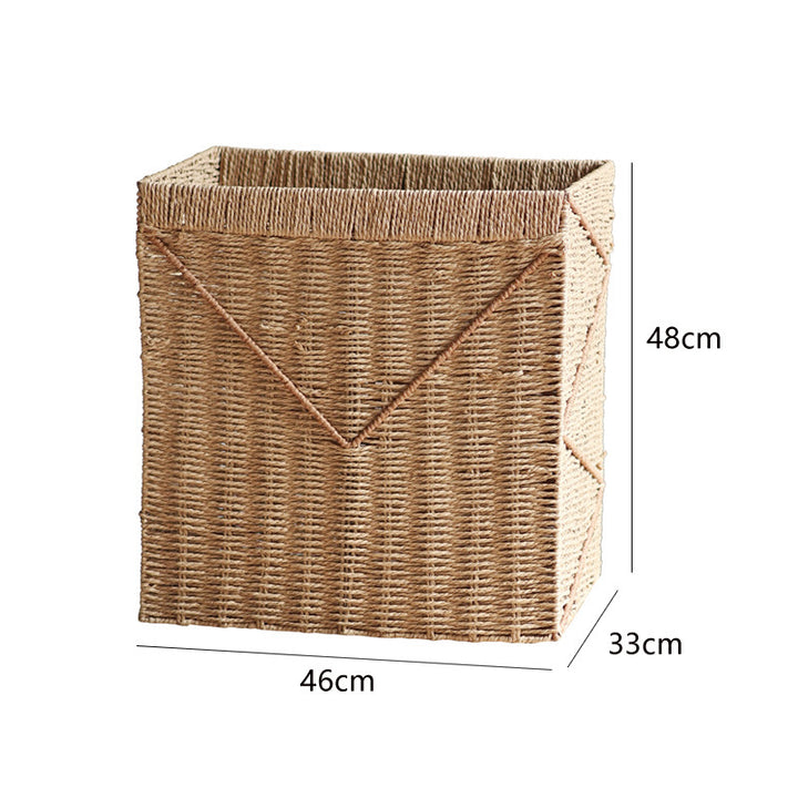 Storage basket made of braided rattan