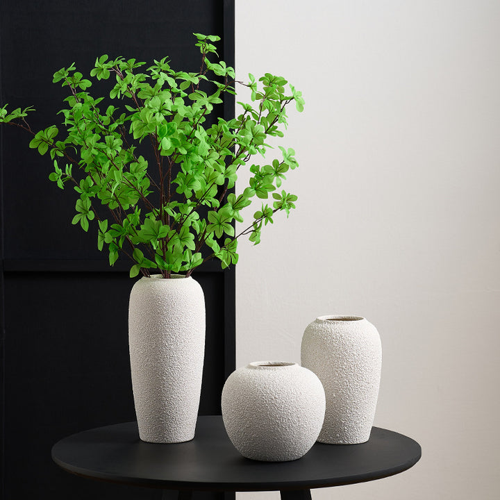 Stylish ceramic vase with textured design