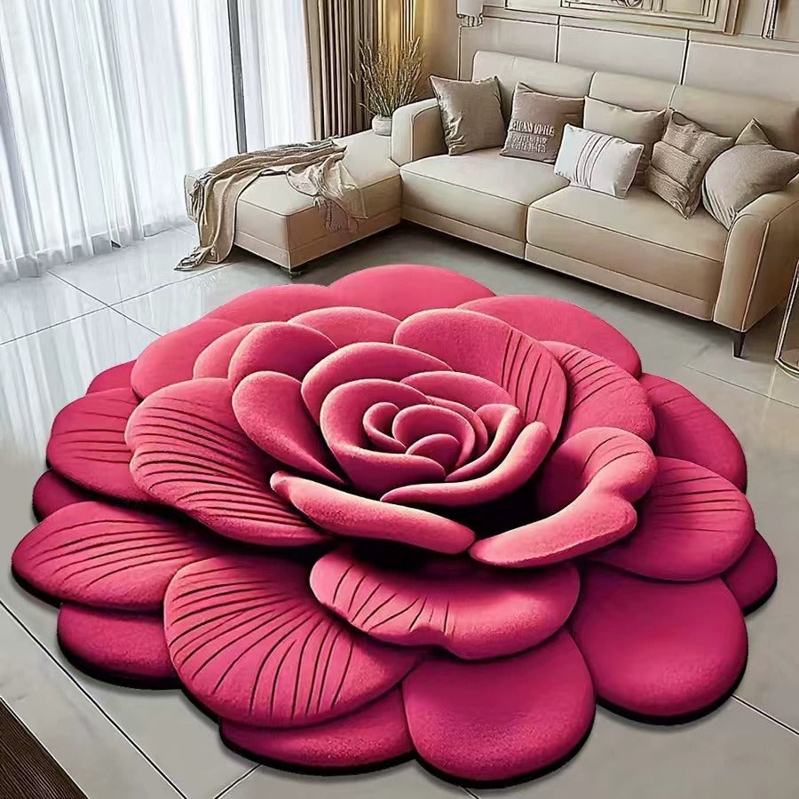 Floral Shaped Area Rug
