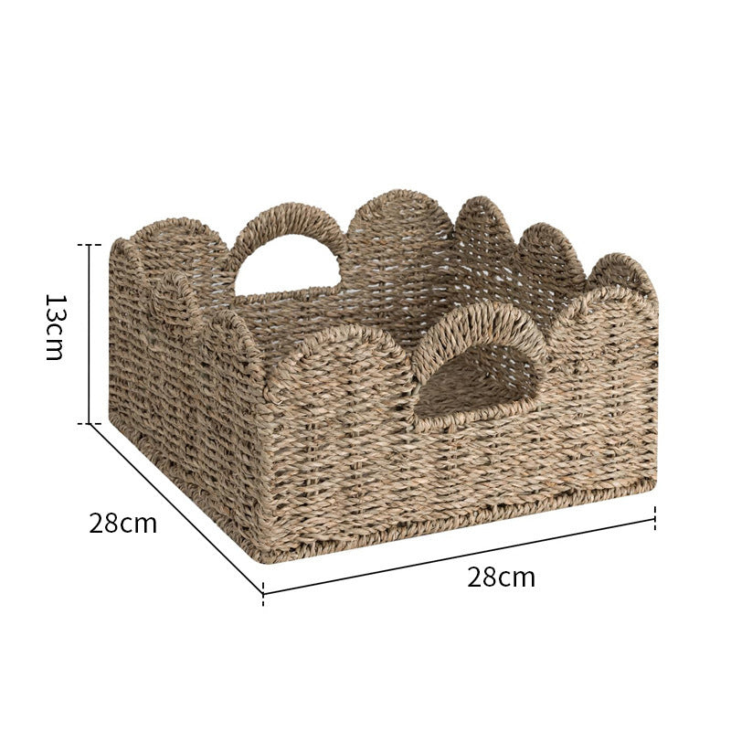 Decorative Storage Basket Made of Woven Natural Material