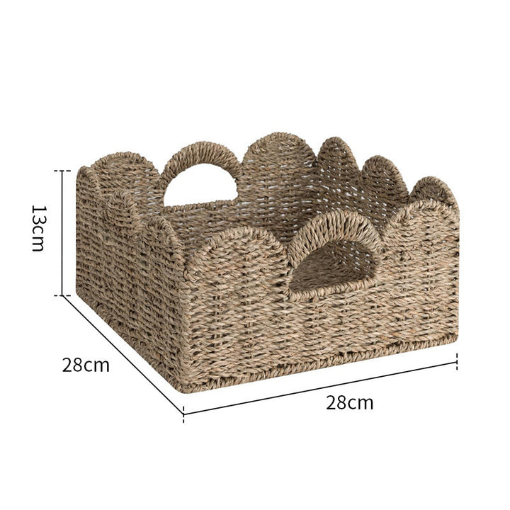 Decorative Storage Basket Made of Woven Natural Material