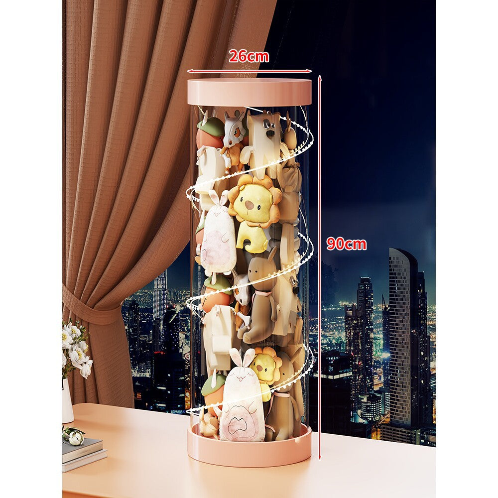 Tall Clear Acrylic Plush Toy Display Tower Organizer