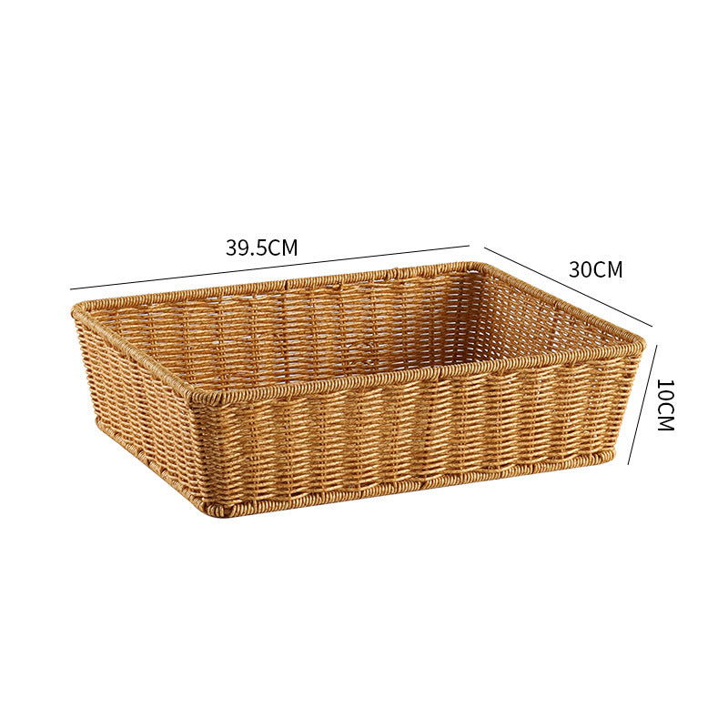 Elegant Handmade Rectangular Woven Storage Basket