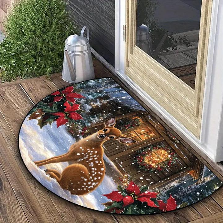 Decorative Holiday-Themed Entrance Mat for Home