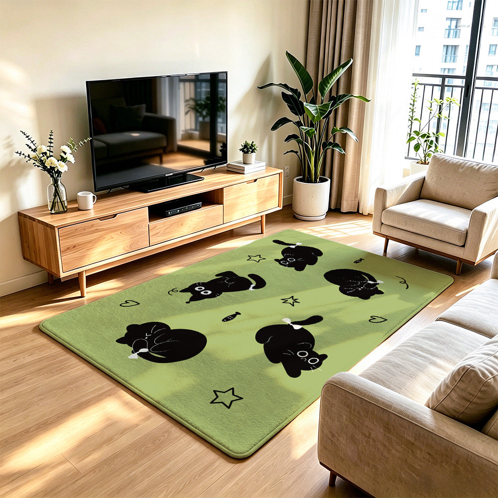 Artistic Cat-Themed Area Rug