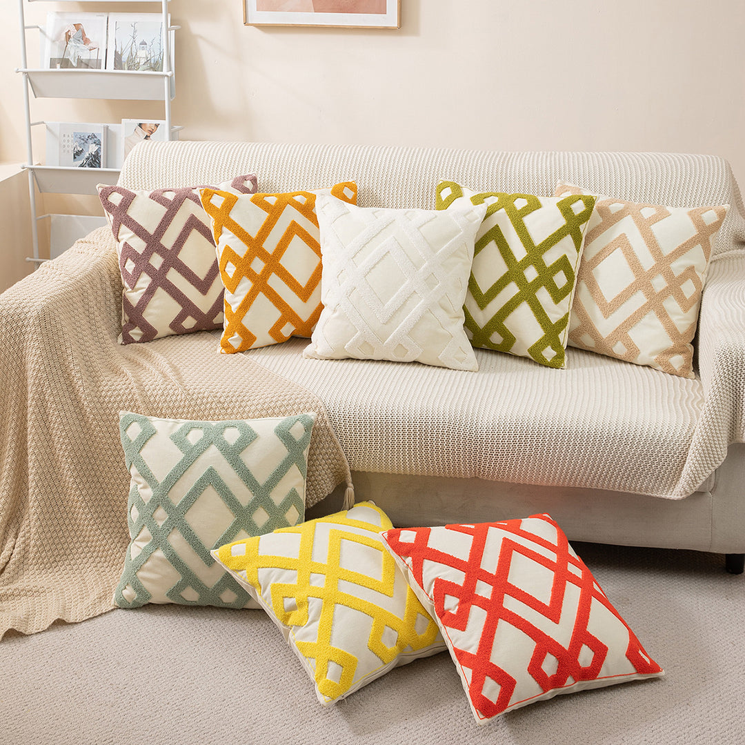 Geometric Patterned Throw Pillow