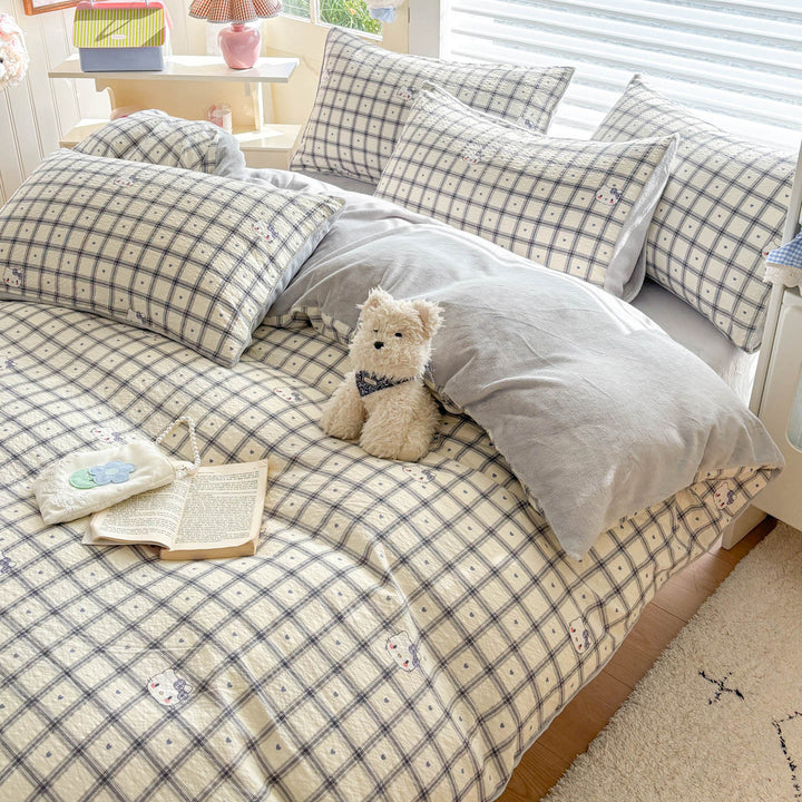 Playful Cartoon Print Duvet Cover Set