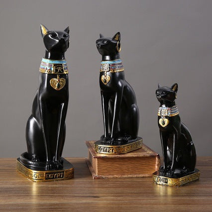 Antique Egyptian Cat Figures