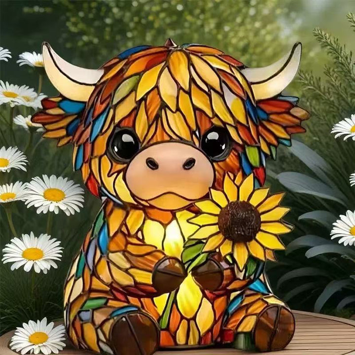 Decorative animal night lamp in ox design