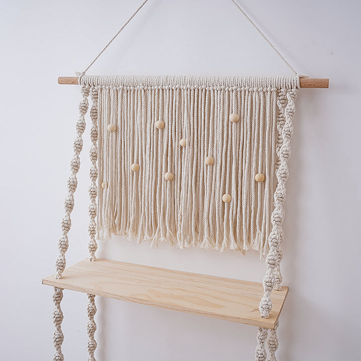 Macrame Wall Shelf Organizer