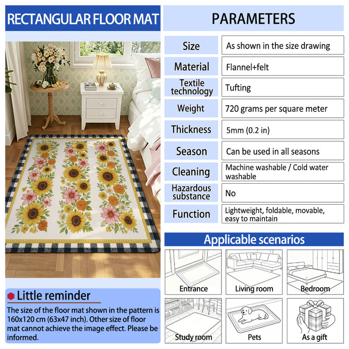 Artistic Floral Area Rug