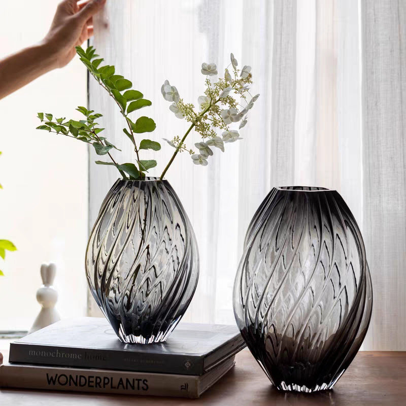 Decorative Swirl Glass Vase
