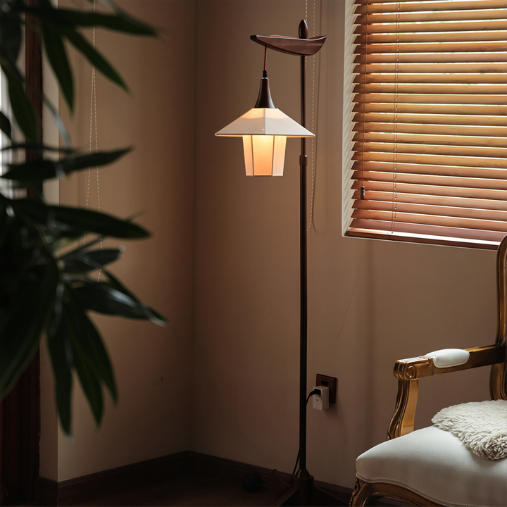 Vintage-inspired floor lamp