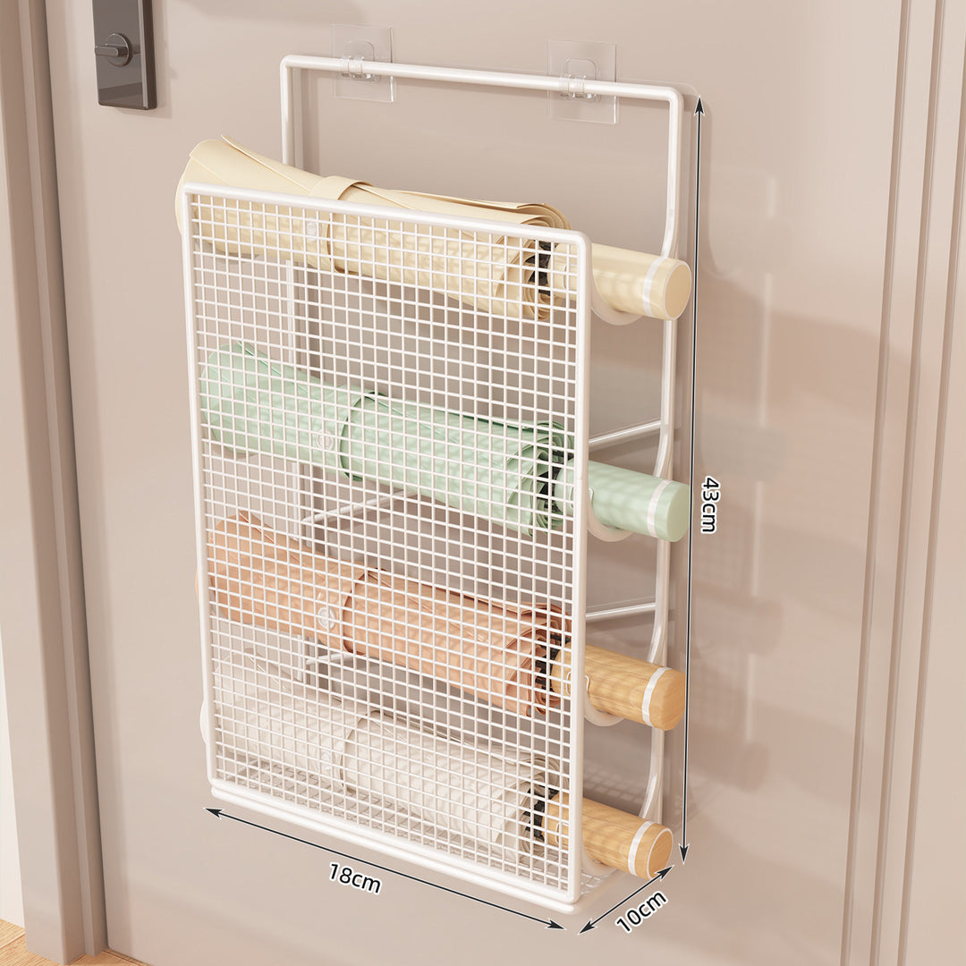 Wall-mounted roll paper organizer