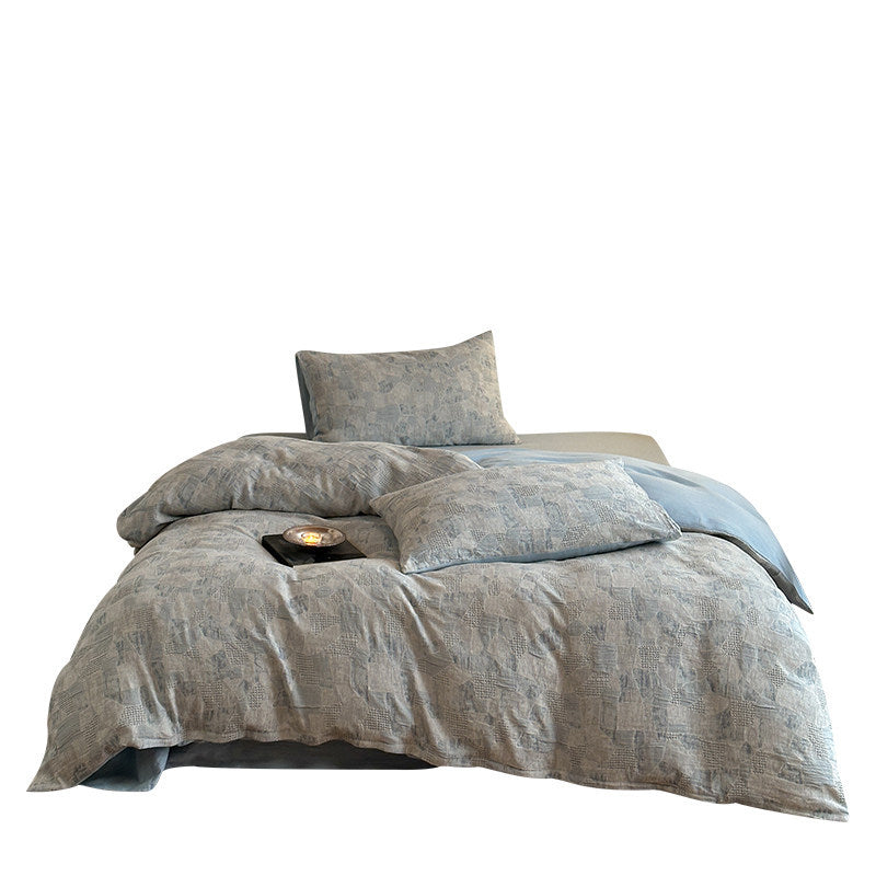 Decorative Textured Leo Print Duvet Cover Set Avarnia