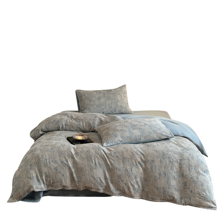 Decorative Textured Leo Print Duvet Cover Set Avarnia