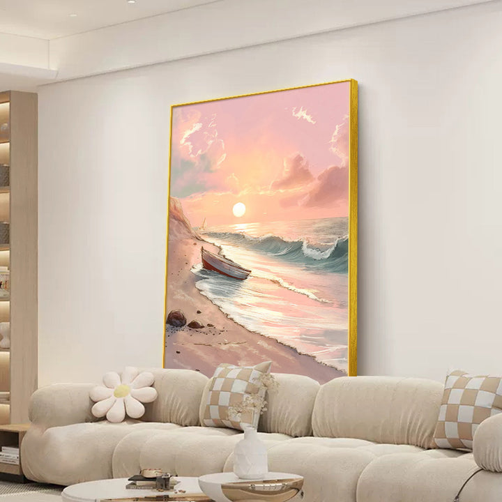 Beach Sunset Themed Canvas Wall Art