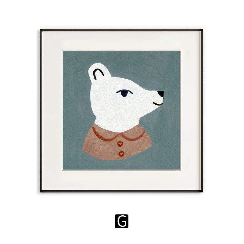 Framed Animal Illustration Artwork