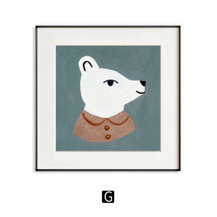 Framed Animal Illustration Artwork