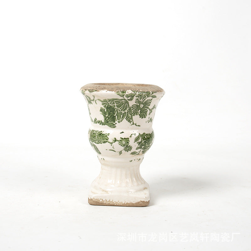 Floral Ceramic Planter