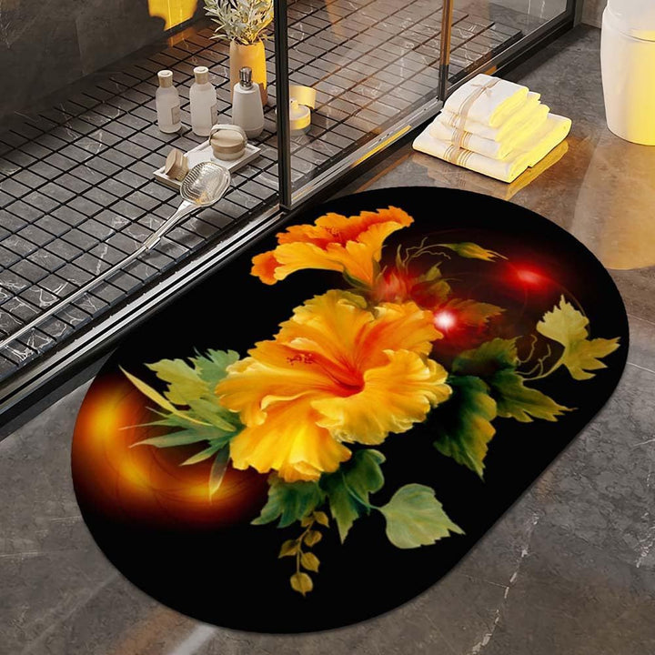 Floral Art Bath Rug