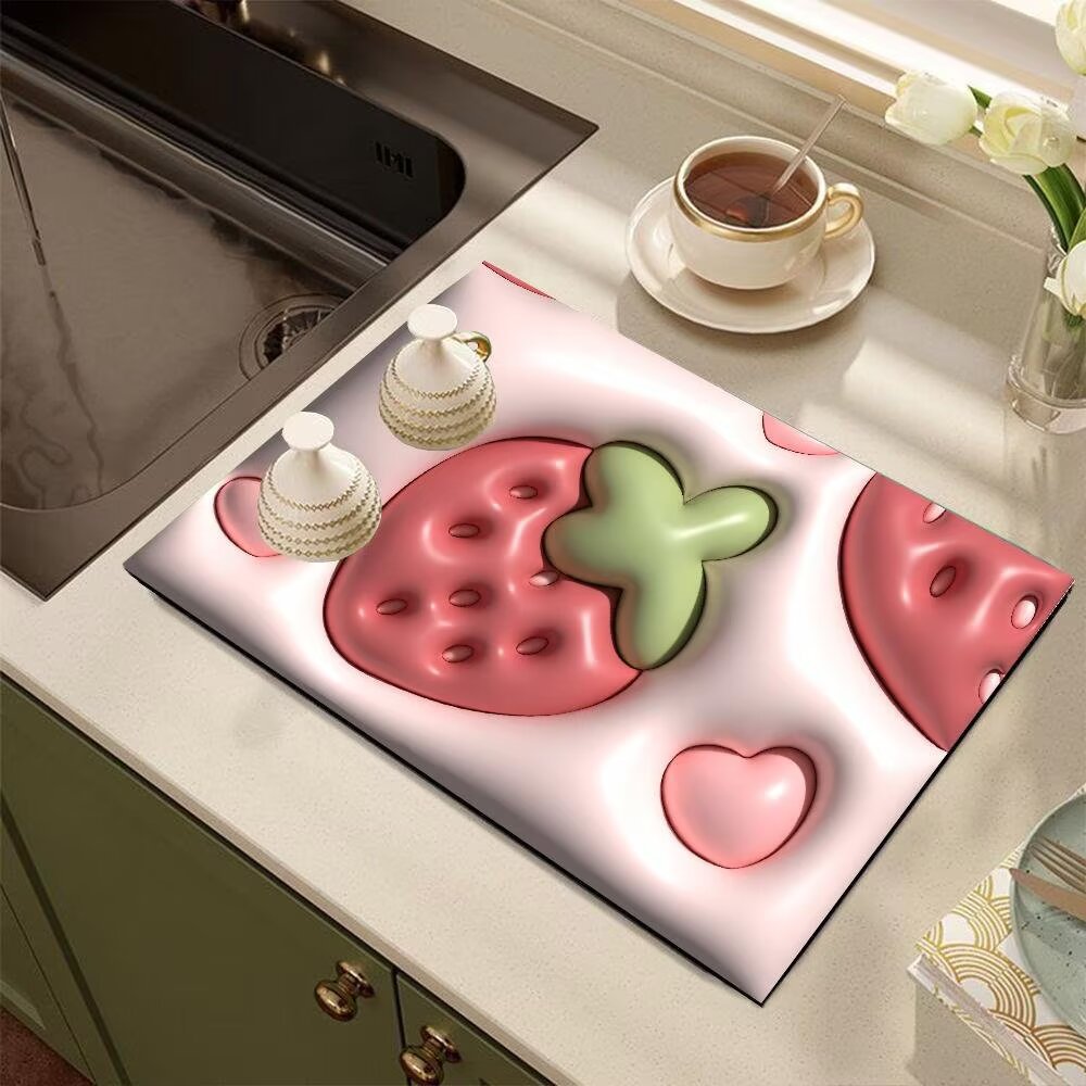 Cute Cartoon Dog-Themed Kitchen Mat