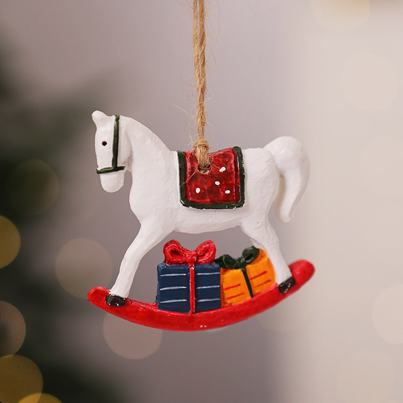 Decorative Christmas stocking with reindeer motif