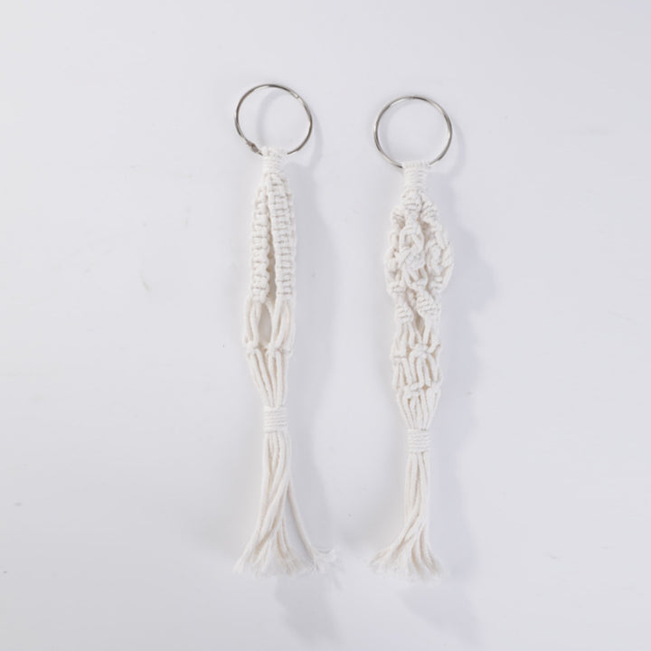 Key jewelry with macrame design