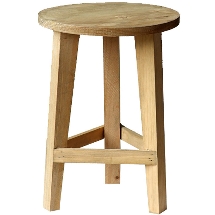 Rustic stool made of solid wood