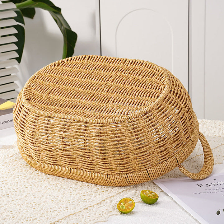 Decorative Round Woven Storage Basket