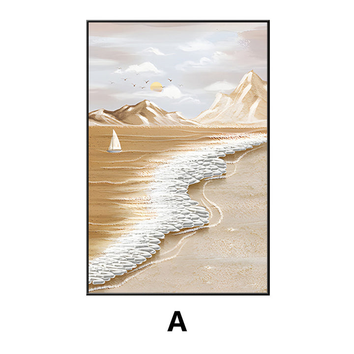 Coastal Beach Landscape Framed Wall Art