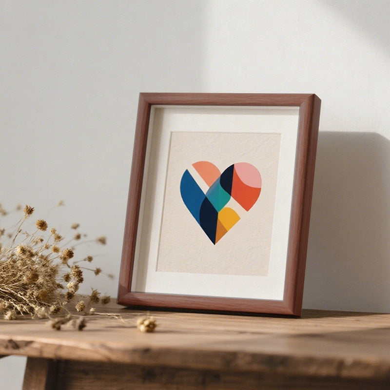 Framed Abstract Heart Artwork