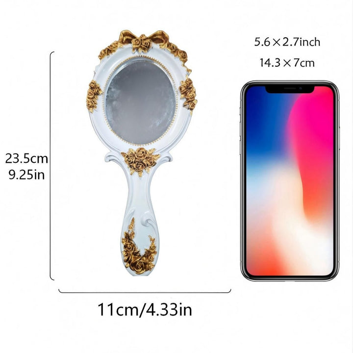 Vintage Floral Hand Mirror