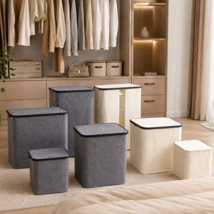 Multifunctional storage box with removable lid and carrying handles