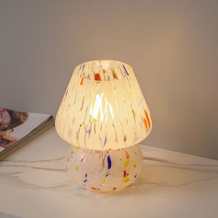 Glass Mosaic Mushroom Table Lamp